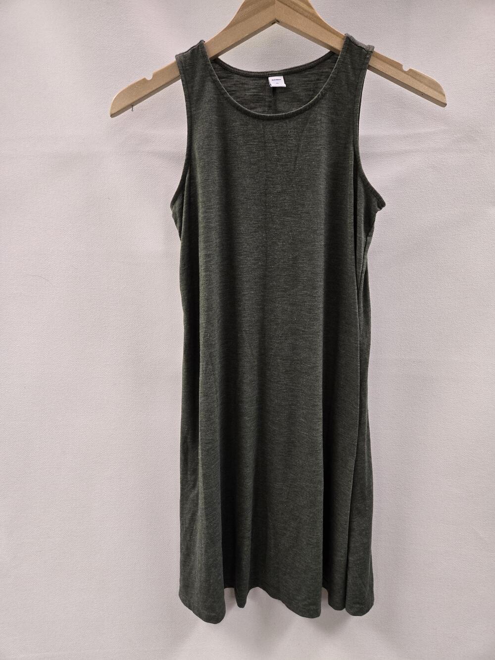 Old Navy Dress Womens XS Green Sleeveless Tank Swing Jersey Knit Casual Summer